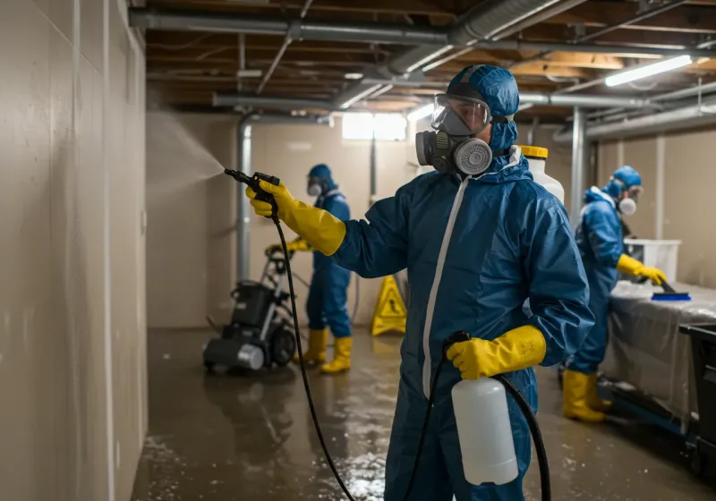 Basement Sanitization and Antimicrobial Treatment process in Hidden Valley Lake, CA