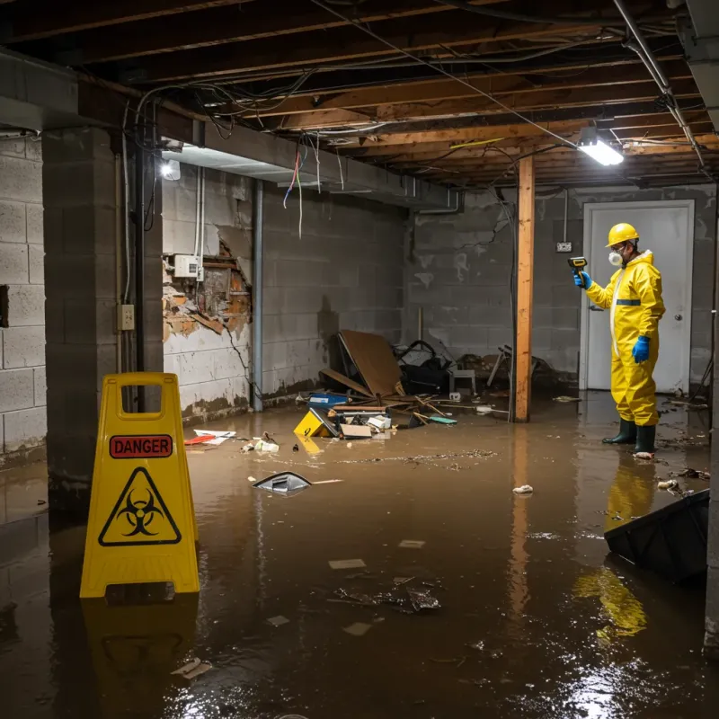 Flooded Basement Electrical Hazard in Hidden Valley Lake, CA Property